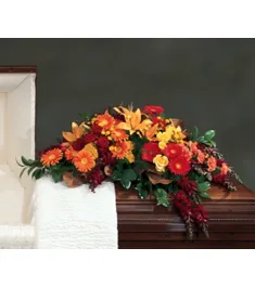 Autumn Flowers Casket Spray  Send to Philippines