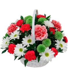 Romantic Mixed Flowers in Basket to Philippines