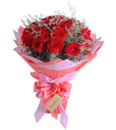 24 Red Roses in Bouquet