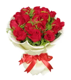 24 Red Roses Hand Tied Bouquet