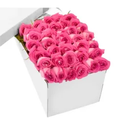 3 Dozen Pink Roses in a Box Delivery to Philippines,Roses Box to Philippines