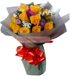 online 12 orange roses bouquet philippines