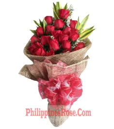 24 red roses bouquet in philippines