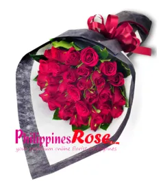 Two Dozen Red Roses in Bouquet to Philippines