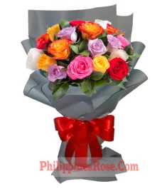 12 mix roses bouquet in philippines