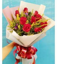 9Pcs Red Roses To Philippines