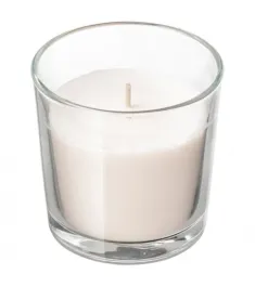 1pcs White Scented Tealight Candles in a Glass