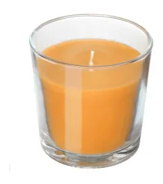 1pcs Orange Scented Tealight Candles in a Glass