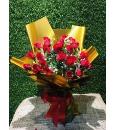 Two Dozen Red Roses in Bouquet to Philippines