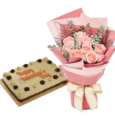 vday-flower-cake-combo