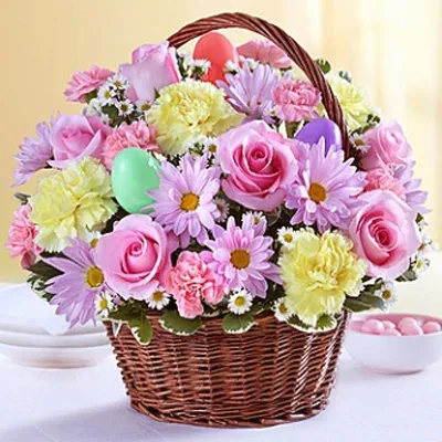 Easter Flowers & Egg Basket to Philippines