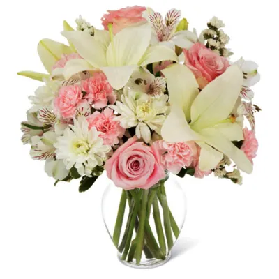 pink roses carnations vase to philippines