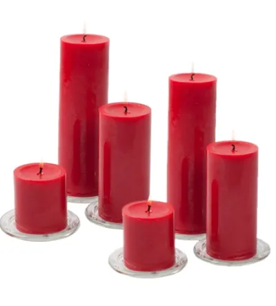 6 Pcs Red Color Candles