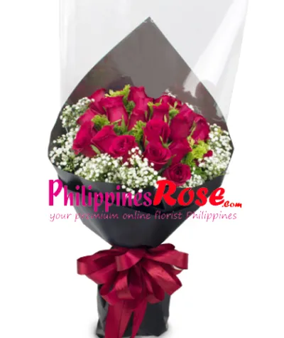 Two Dozen Red Roses in Bouquet to Philippines