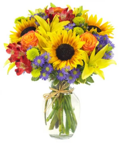 lilies sunflowers with flowers in vase to philippines