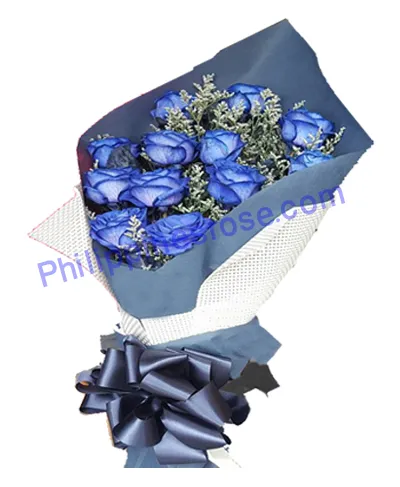 Send 12 Blue Roses Bouquet  to Philippines