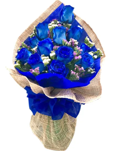 12 Blue Ecuadorian Roses to Philippines