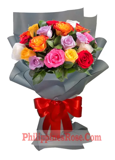 12 mix roses bouquet in philippines