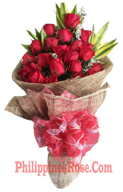 24 red roses bouquet in philippines